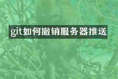 git如何撤销服务器推送