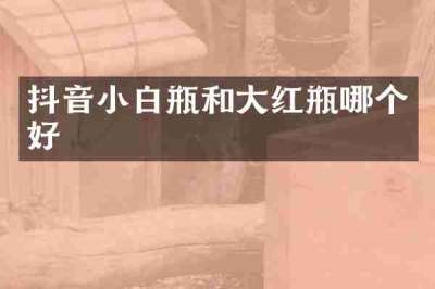 抖音小白瓶和大红瓶哪个好