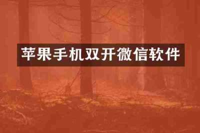 苹果手机双开微信软件