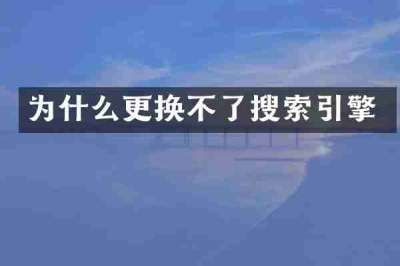 为什么更换不了搜索引擎