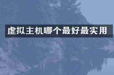 虚拟主机哪个最好最实用