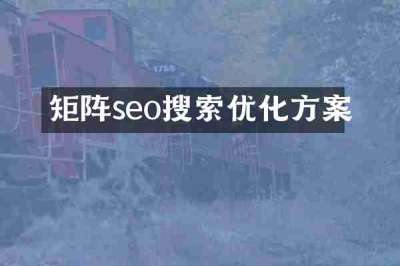 矩阵seo搜索优化方案