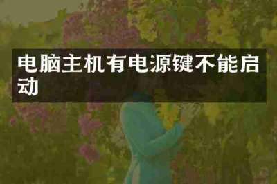 电脑主机有电源键不能启动