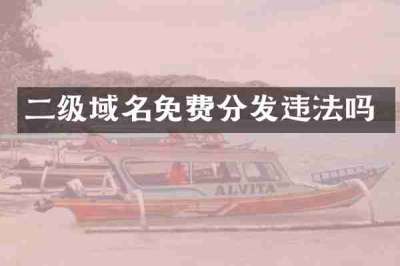 二级域名免费分发违法吗
