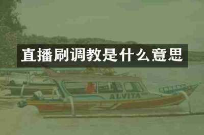 直播刷调教是什么意思