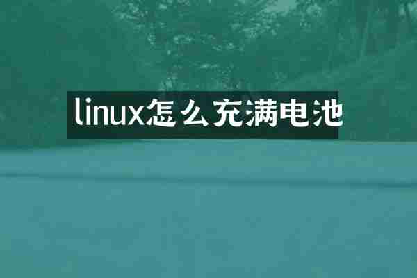 linux怎么充满电池
