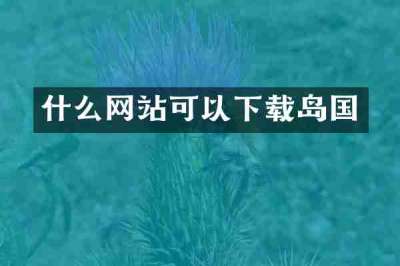 什么网站可以下载岛国