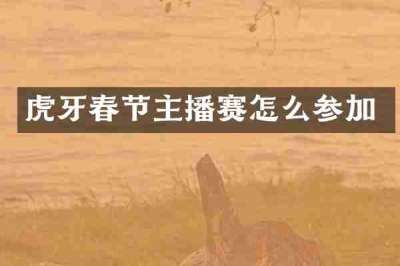 虎牙春节主播赛怎么参加