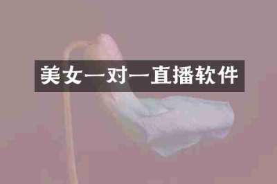 美女一对一直播软件