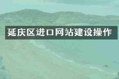 延庆区进口网站建设操作