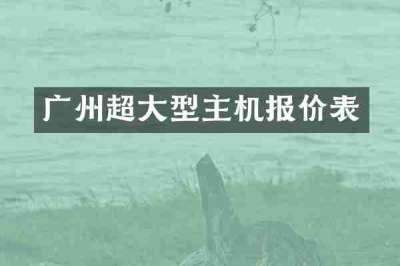 广州超大型主机报价表