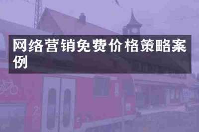 网络营销免费价格策略案例