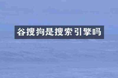 谷搜狗是搜索引擎吗