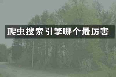爬虫搜索引擎哪个最厉害