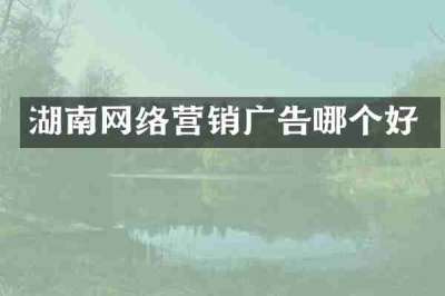 湖南网络营销广告哪个好
