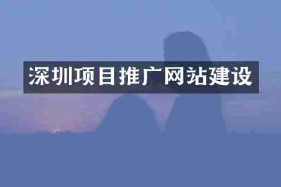 深圳项目推广网站建设