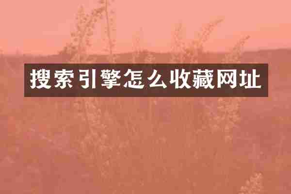 搜索引擎怎么收藏网址