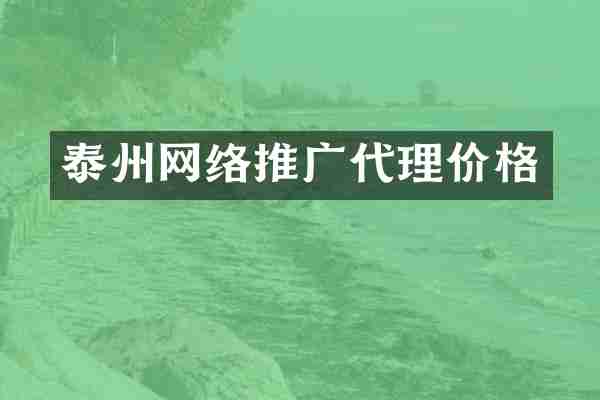 泰州网络推广代理价格