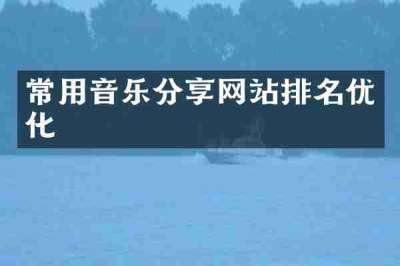 常用音乐分享网站排名优化