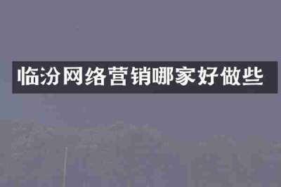 临汾网络营销哪家好做些