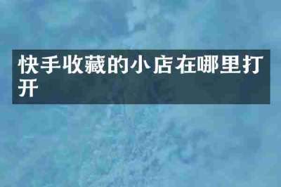 快手收藏的小店在哪里打开