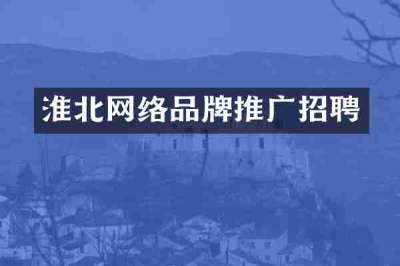 淮北网络品牌推广招聘