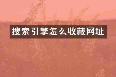 搜索引擎怎么收藏网址