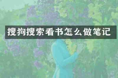 搜狗搜索看书怎么做笔记