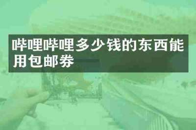 哔哩哔哩多少钱的东西能用包邮券