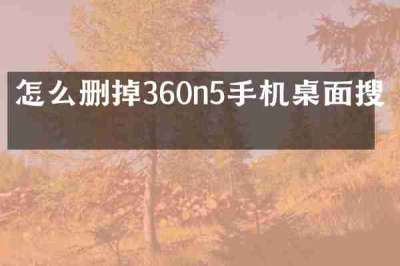 怎么删掉360n5手机桌面搜索