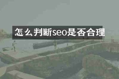 怎么判断seo是否合理