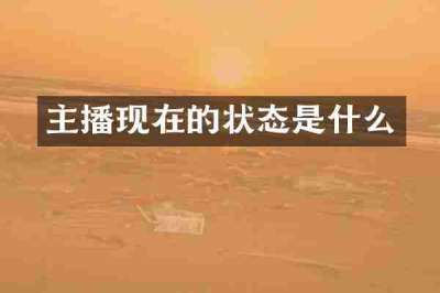 主播现在的状态是什么