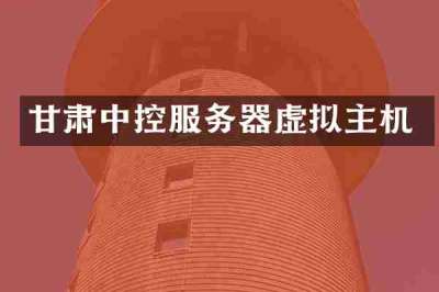 甘肃中控服务器虚拟主机