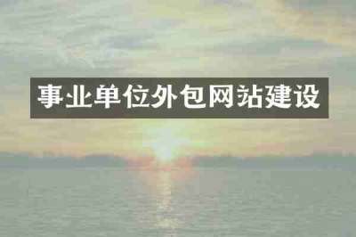 事业单位外包网站建设
