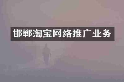 邯郸淘宝网络推广业务