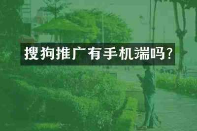 搜狗推广有手机端吗?