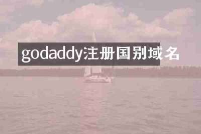 godaddy注册国别域名