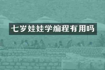 七岁娃娃学编程有用吗