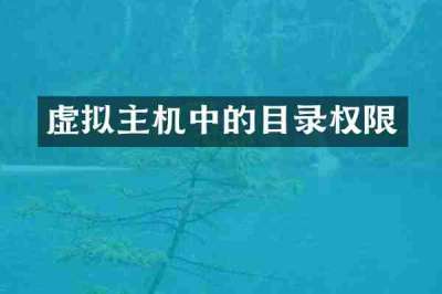 虚拟主机中的目录权限
