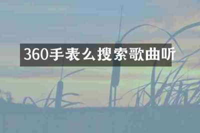360手表么搜索歌曲听
