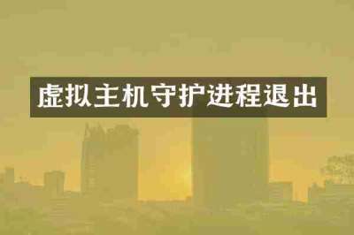 虚拟主机守护进程退出