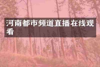 河南都市频道直播在线观看