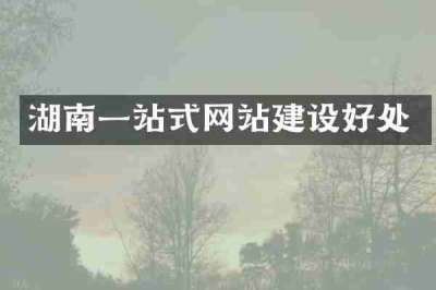 湖南一站式网站建设好处