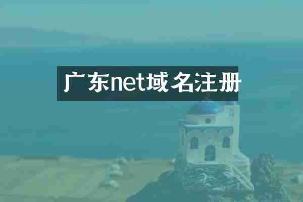 广东net域名注册