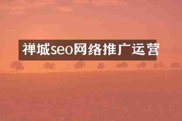 禅城seo网络推广运营
