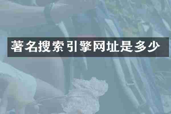 著名搜索引擎网址是多少