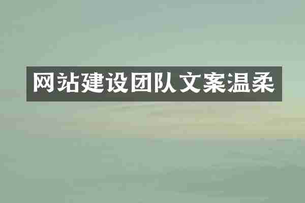 网站建设团队文案温柔