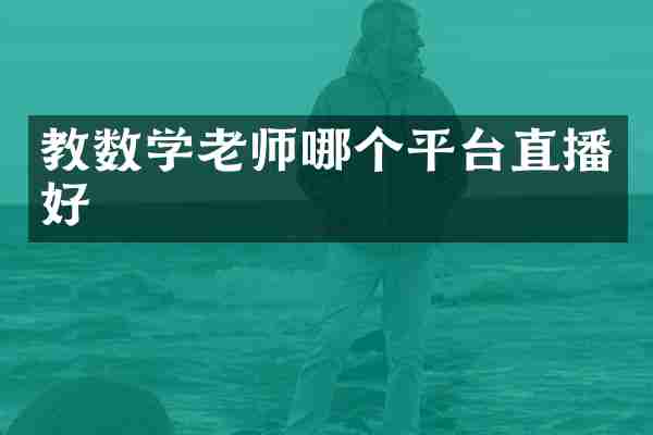 教数学老师哪个平台直播好