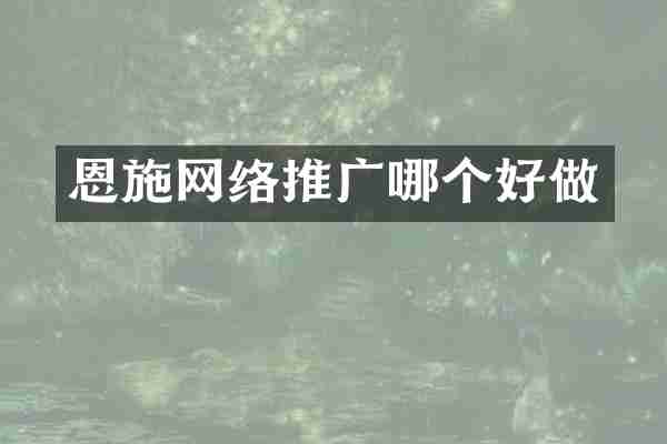 恩施网络推广哪个好做