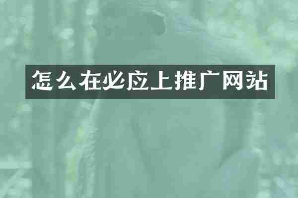 怎么在必应上推广网站